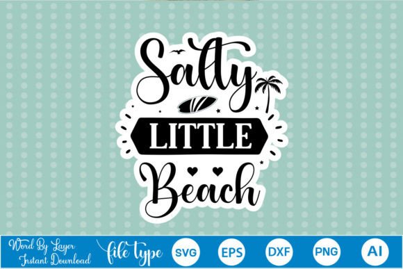 Download Salty Little Beach Sticker SVG - Beach sticker Collection