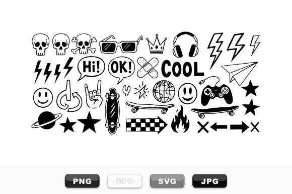 Download Edgy Hand Drawn Doodle Icons - Edgy Collection